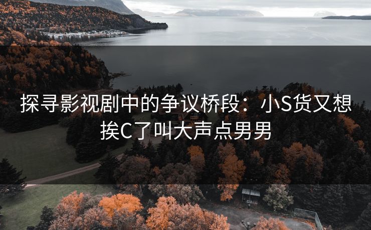 探寻影视剧中的争议桥段：小S货又想挨C了叫大声点男男