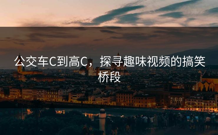 公交车C到高C,探寻趣味视频的搞笑桥段 公交车C到高C,探寻趣味视频的搞笑桥段