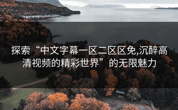 探索“中文字幕一区二区区免,沉醉高清视频的精彩世界”的无限魅力 探索“中文字幕一区二区区免,沉醉高清视频的精彩世界”的无限魅力