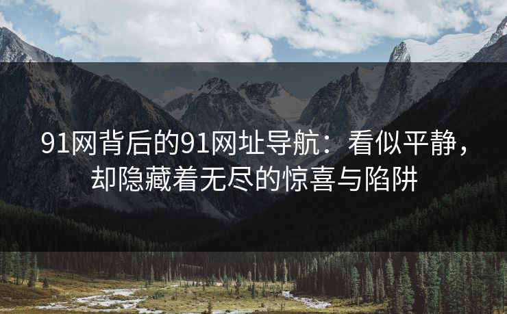 91网背后的91网址导航：看似平静，却隐藏着无尽的惊喜与陷阱